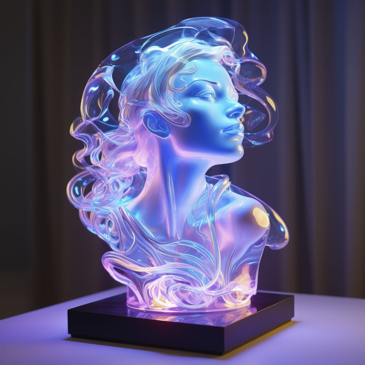 Dirección de arte — figura holográfica